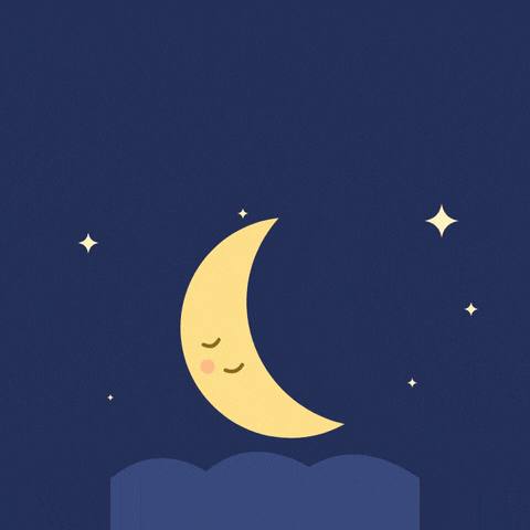 Get Well Soon Sleepy Moon Stars Rest and heal get well soon sleeping crescent moon rocking gently among twinkling stars