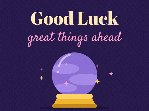 Good Luck Crystal Ball Star Good luck crystal ball revealing a gold star, great things ahead, on a deep purple background
