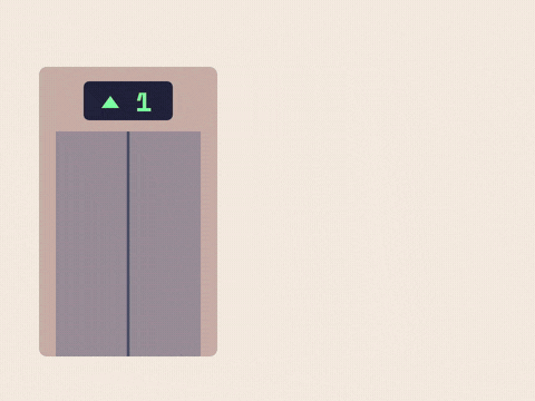 Good Luck Elevator Next Stop Top Good luck, next stop the top, as an elevator counter climbs to TOP and the doors open on a glowing clover