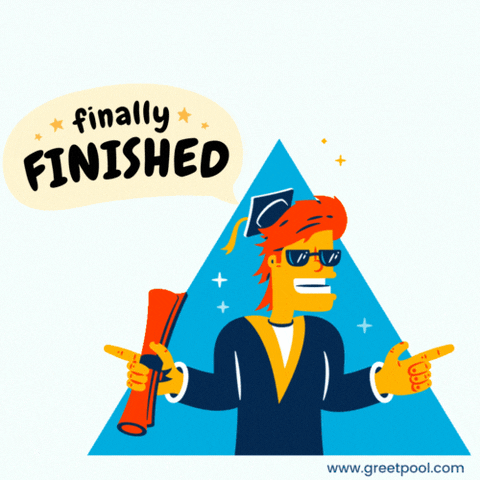 Graduation Finally Finished Sunglasses Animated graduation finally finished GIF with graduate in sunglasses
