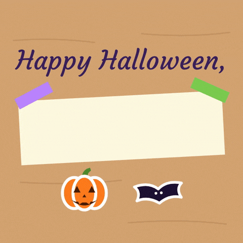 Happy Halloween, boo crew, scrapbook letter tiles stuck down one by one with pumpkin and bat stickers