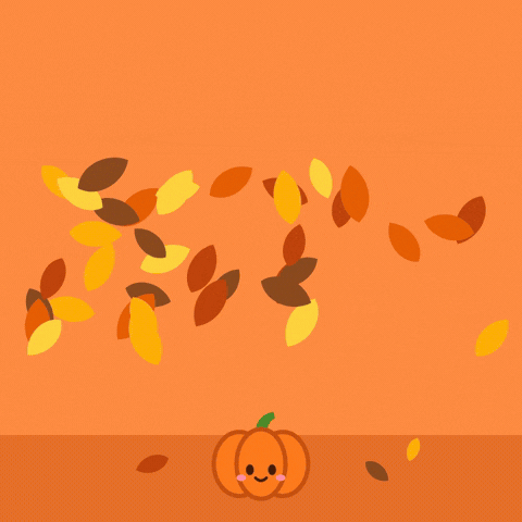 Happy Halloween Broom Sweeping Leaves Happy Halloween, time for treats, a broom sweeps a pile of autumn leaves away to reveal the greeting