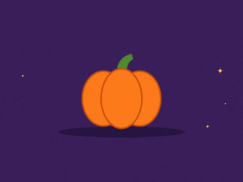 Happy Halloween Pumpkin Carving Glow Happy Halloween, you light up the room, an orange pumpkin is carved into a glowing jack-o-lantern on purple
