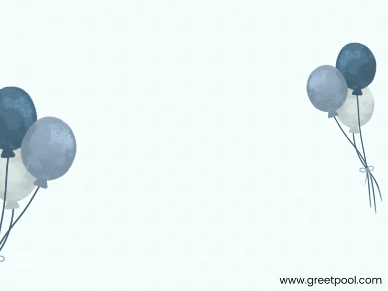 New Baby Boy Blue Balloons Outfit Animated new baby boy GIF with blue outfit balloons and bunting