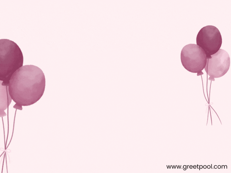 New Baby Girl Pink Balloons Outfit Animated new baby girl GIF with pink outfit balloons and bunting