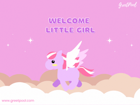 Stork Delivering Baby Animated stork delivering baby GIF for baby shower celebration