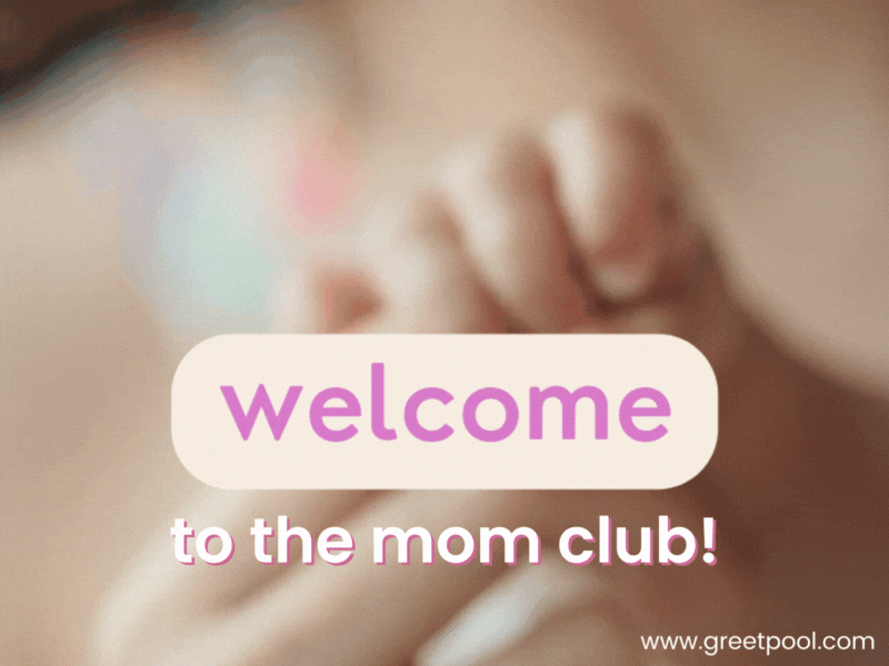 Welcome To Mom Club Animated welcome to the mom club baby GIF