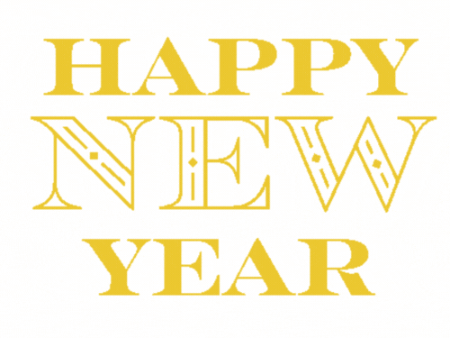 Animated happy new year GIF with bold block letters