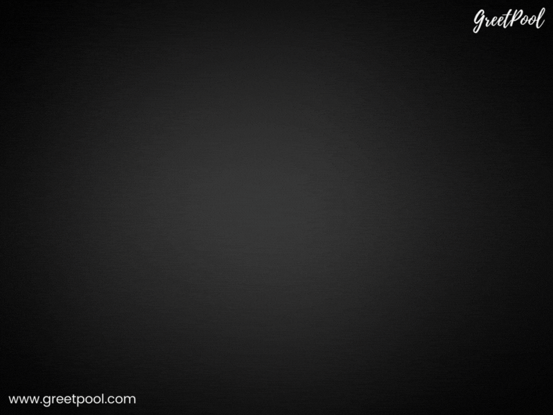 Animated deepest sympathy GIF with floral wreath on dark background