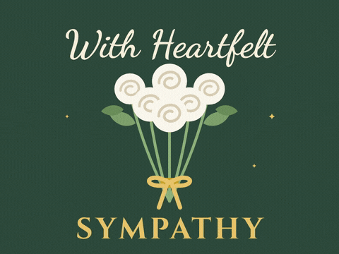 Heartfelt Sympathy White Roses Bouquet With heartfelt sympathy bouquet of white roses tied with a gold ribbon on deep green