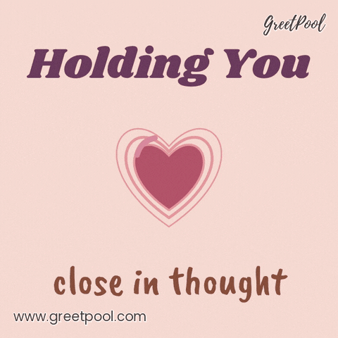 Holding You Close Sympathy Heart Holding you close in thought sympathy heart softly pulsing with gentle ripples on blush pink