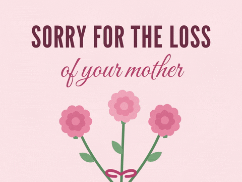Loss Of Mother Sympathy Carnations Sorry for the loss of your mother sympathy message with three pink carnations tied with a ribbon
