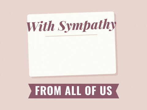 Sympathy Card From All Of Us With sympathy from all of us group card filling up with handwritten signatures and little hearts