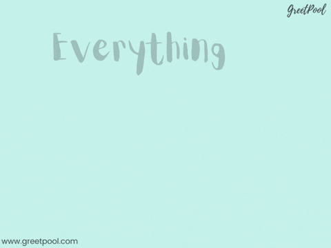 Animated sympathy GIF with everything will be okay message and rainbow