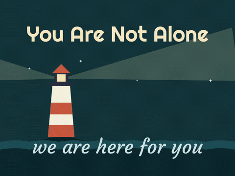 You Are Not Alone Sympathy Lighthouse You are not alone, we are here for you sympathy lighthouse beam sweeping over a calm night sea