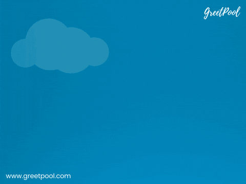 Thank You Clouds Sky Blue Animated thank you GIF with clouds on sky blue background