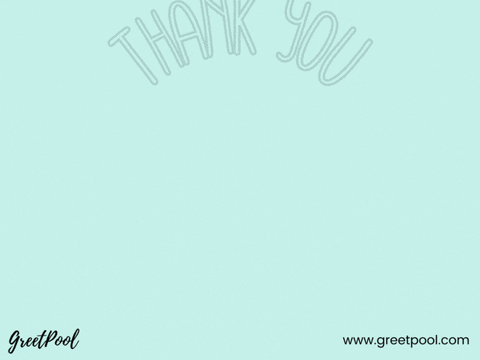 Thank You From All Of Us Flowers Animated thank you from all of us GIF with flower jar on teal background