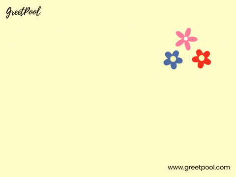Thank You Wildflowers Pastel Animated thank you GIF with wildflowers on pastel background