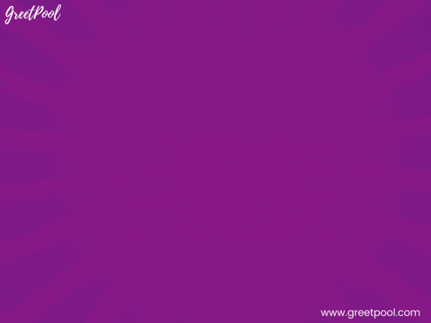 Thinking Of You Flower Purple Animated thinking of you GIF with flower on purple background