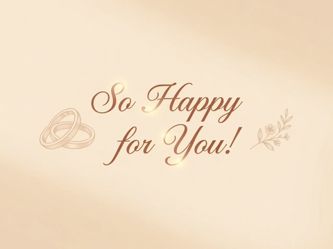 Linework Rings So Happy For You Wedding Linework rings so happy for you, animated wedding GIF