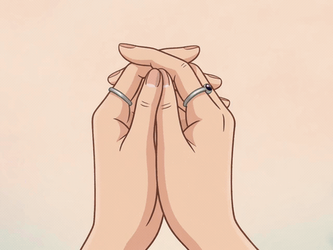 Pastel Illustration Blooming Hands May Your Love Grow Wedding Pastel illustration blooming hands may your love grow, animated wedding GIF