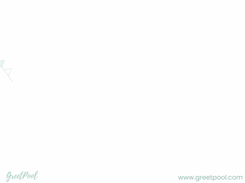 Animated happy work anniversary GIF with confetti on dark background