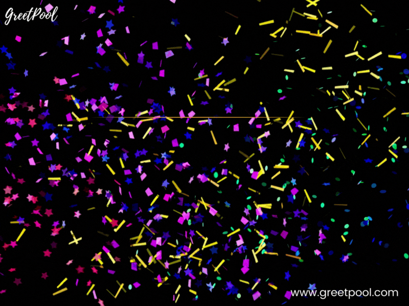 Animated work anniversary virtual cheers GIF with celebrating people