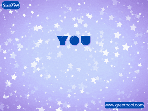 Animated you rock star work anniversary GIF with stars