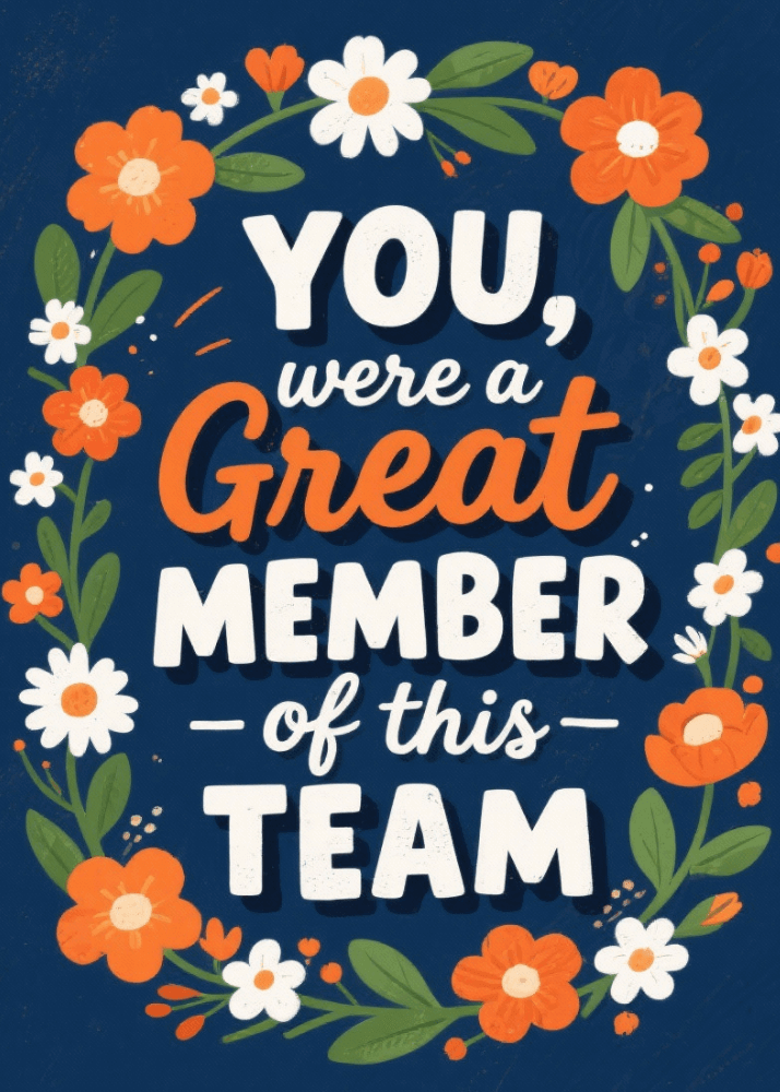 farewell group card