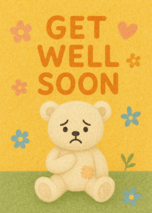 get well soon group card
