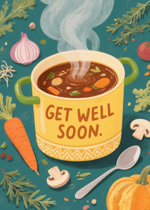 get well soon group card