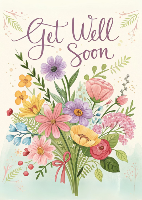 get well soon group card