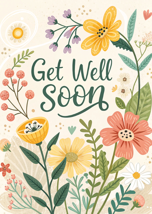 get well soon group card