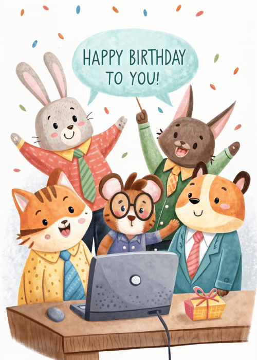 happy birthday group card