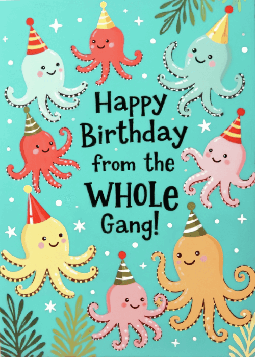 happy birthday group card