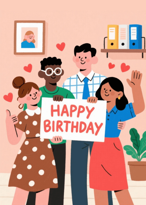 happy birthday group card