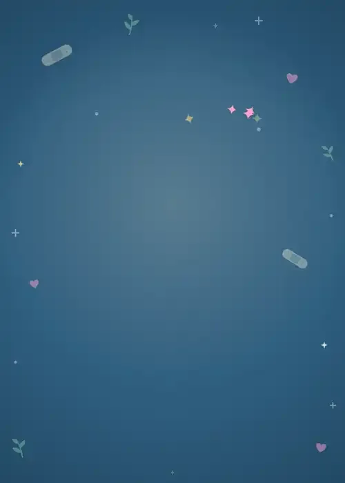 Animated bouquet of daisies and tulips on deep blue with text hope you feel better soon
