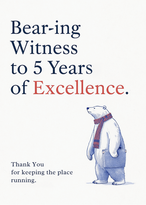 work anniversary group card