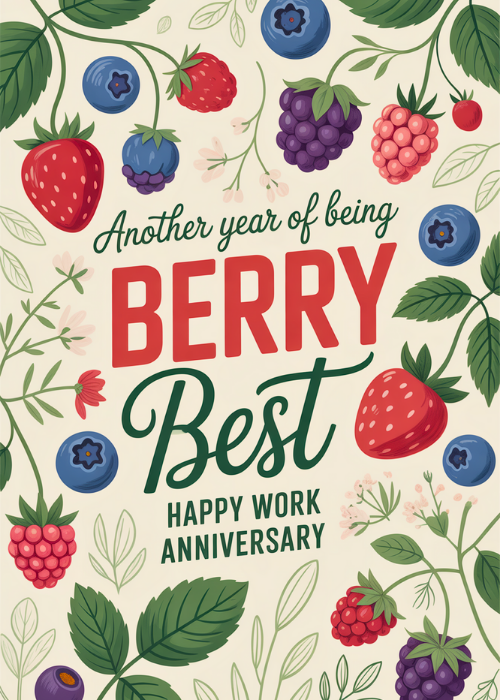 work anniversary group card