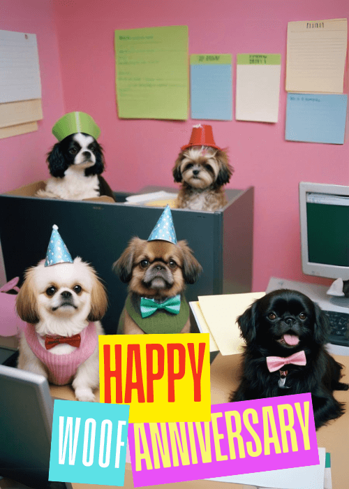 work anniversary group card