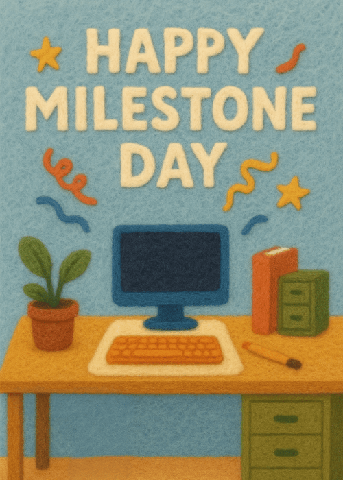 work anniversary group card