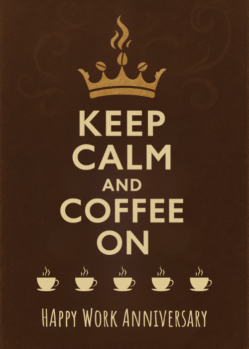 work anniversary group card